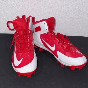 Nike Kids Red and White Cleats